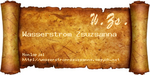 Wasserstrom Zsuzsanna névjegykártya